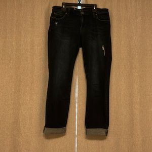 Kut from the kloth dark stretch crop jeans